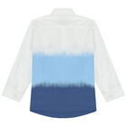 Boys White & Blue Logo Shirt, 1, hi-res
