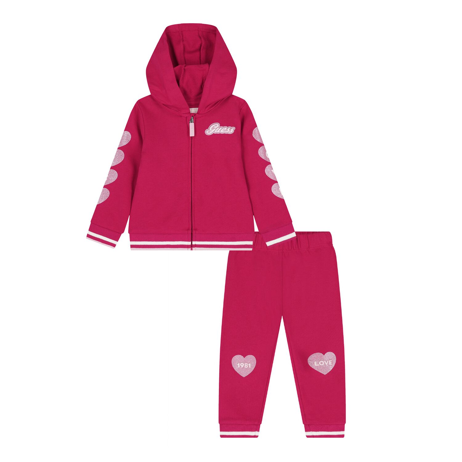 Baby Girls Pink Logo Tracksuit, 1, hi-res