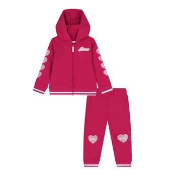Baby Girls Pink Logo Tracksuit