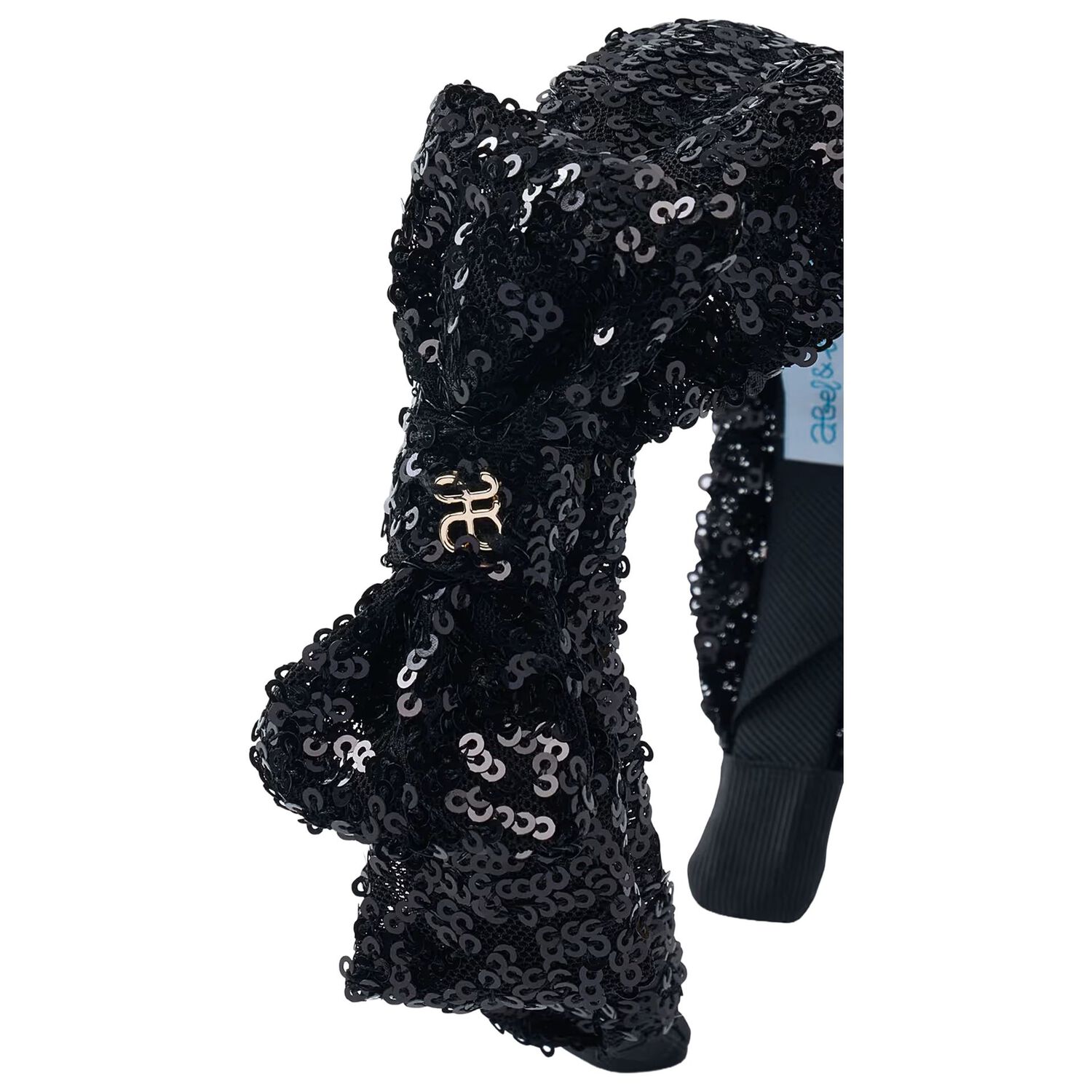 Girls Black Sequin Headband, 1, hi-res