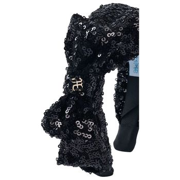 Girls Black Sequin Headband
