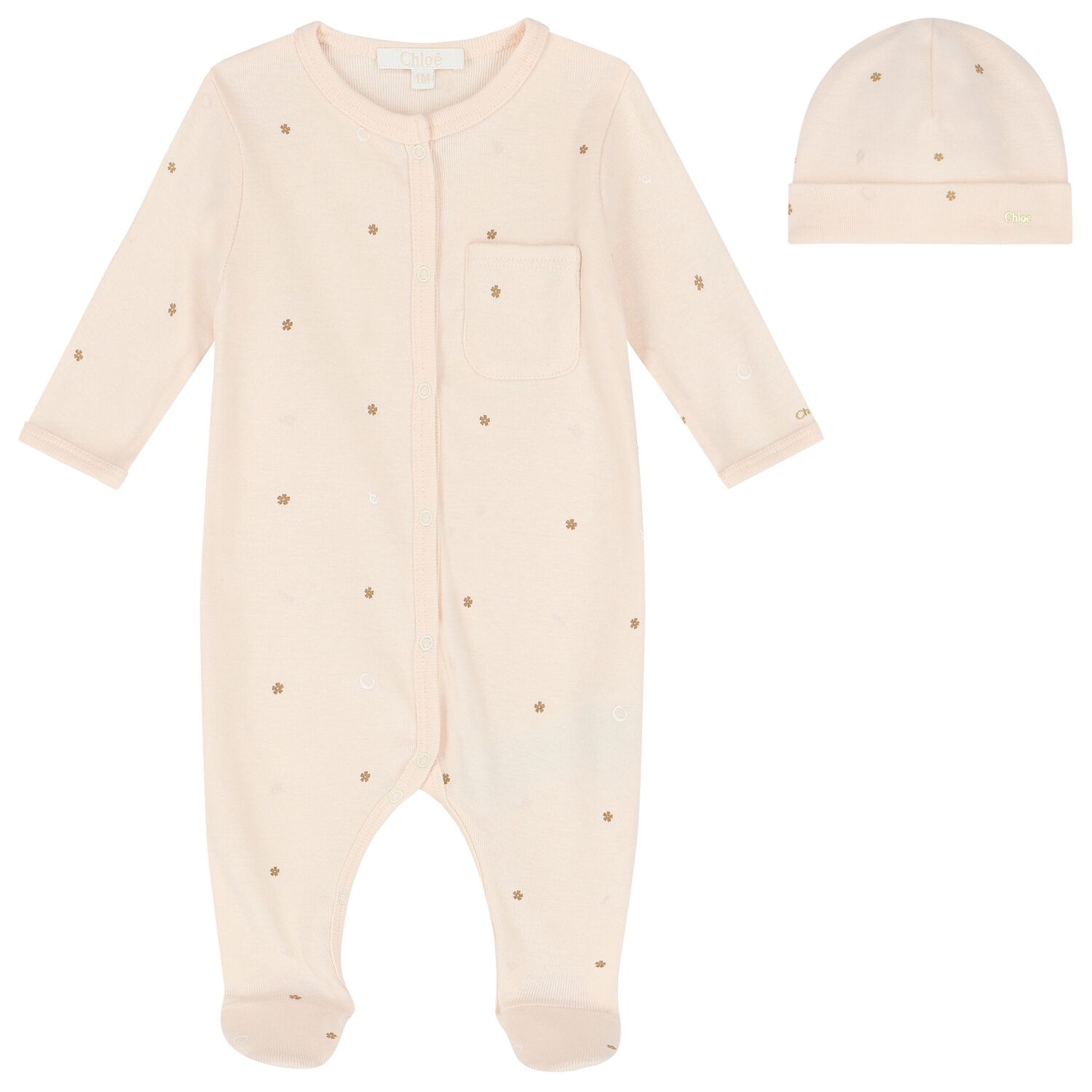 Baby Girls Pink Logo Babygrow Gift Set, 1, hi-res