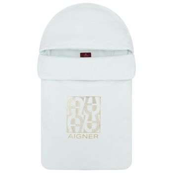 Baby Boys Blue & Gold Logo Nest