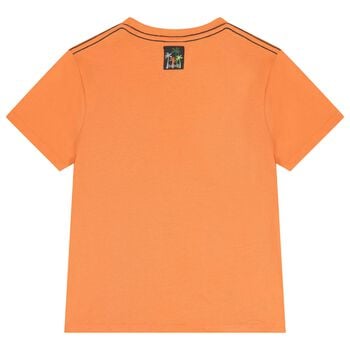 Boys Orange & Green T-Shirt