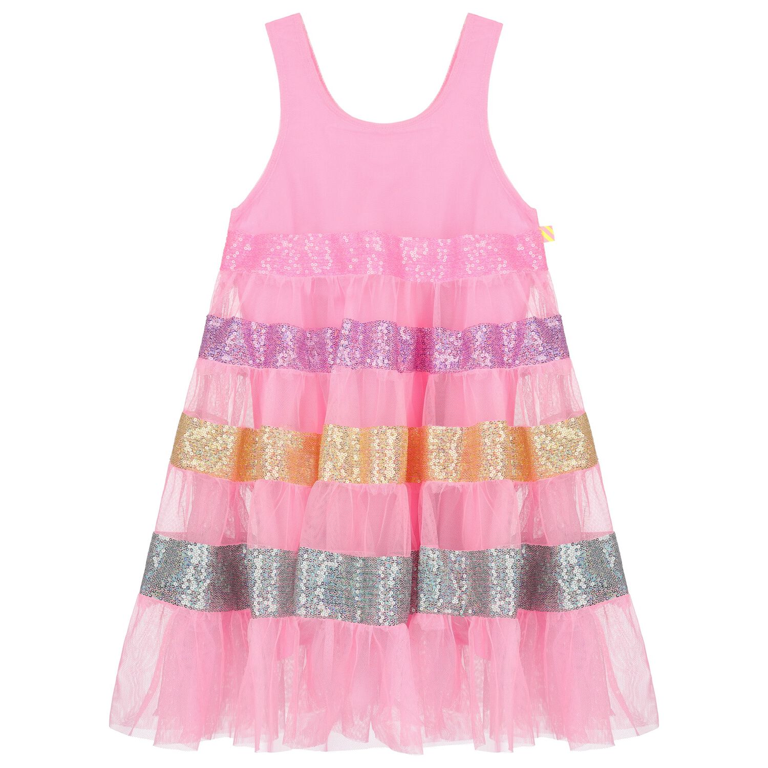 Girls Pink Tulle Sequin Dress, 1, hi-res image number null