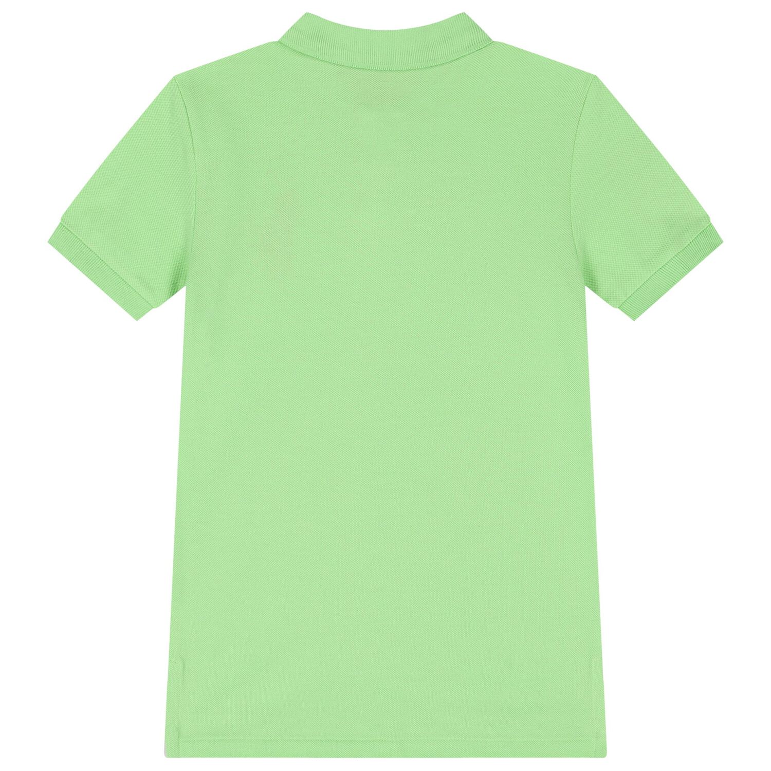 Boys Green Logo Polo Shirt, 1, hi-res