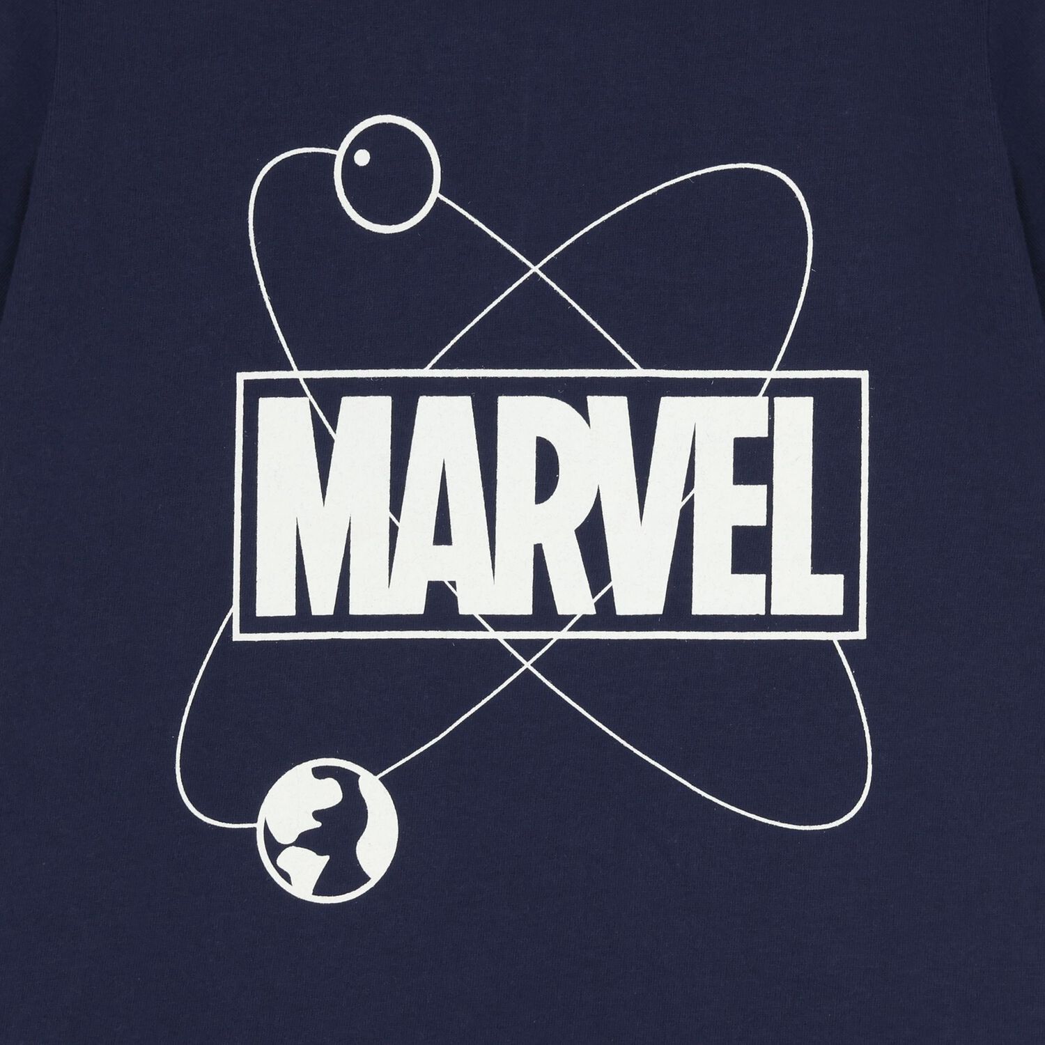 Boys Navy Blue & Grey Marvel Pyjamas, 1, hi-res