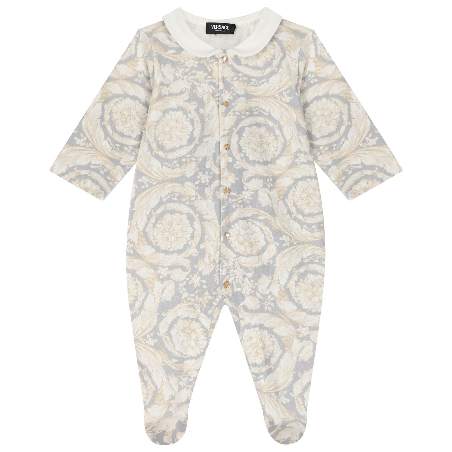 Baby Girls Grey Barocco Babygrow Gift Set, 3, hi-res
