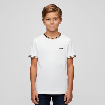Boys White Logo T-Shirt