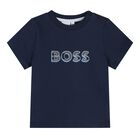 Baby Boys Navy Blue Logo T-Shirt, 3, hi-res