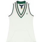 Girls White Tennis Dress, 1, hi-res