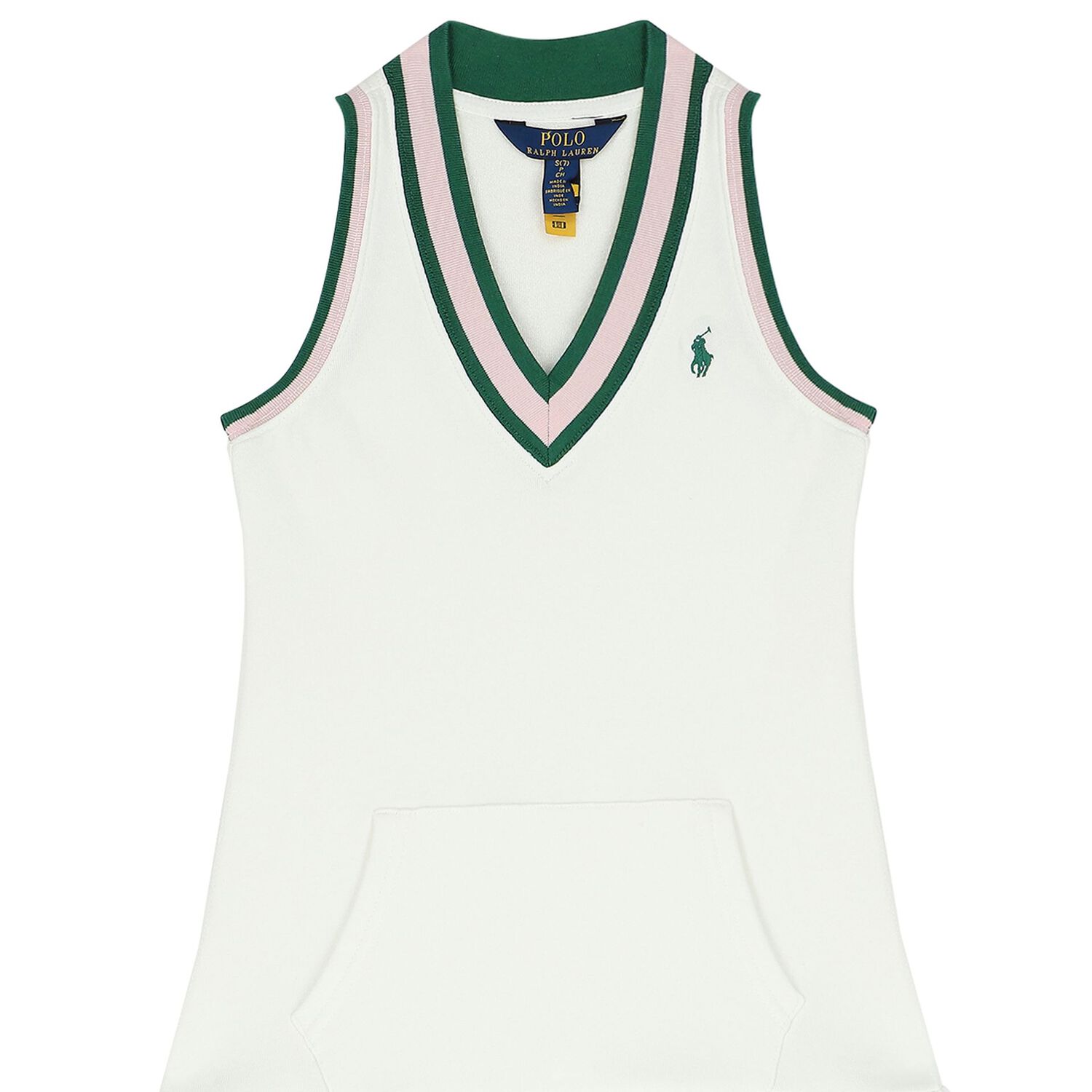 Girls White Tennis Dress, 1, hi-res