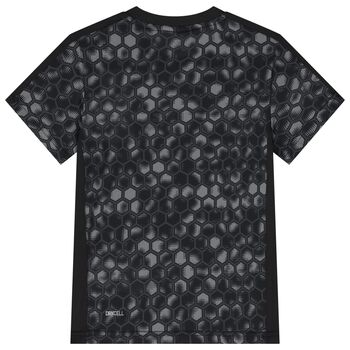 Boys Black Honeycomb Logo T-Shirt