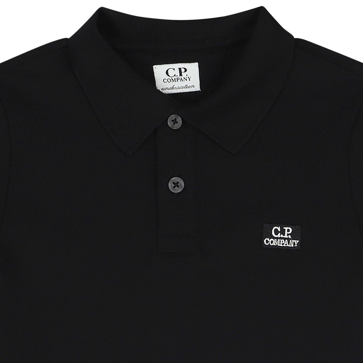 Boys Black Logo Polo Shirt, 2, hi-res