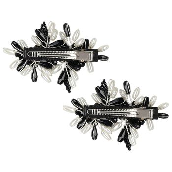 Girls Black Lily Rose Hair Clip