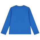 Boys Blue Logo Long Sleeve Top, 2, hi-res