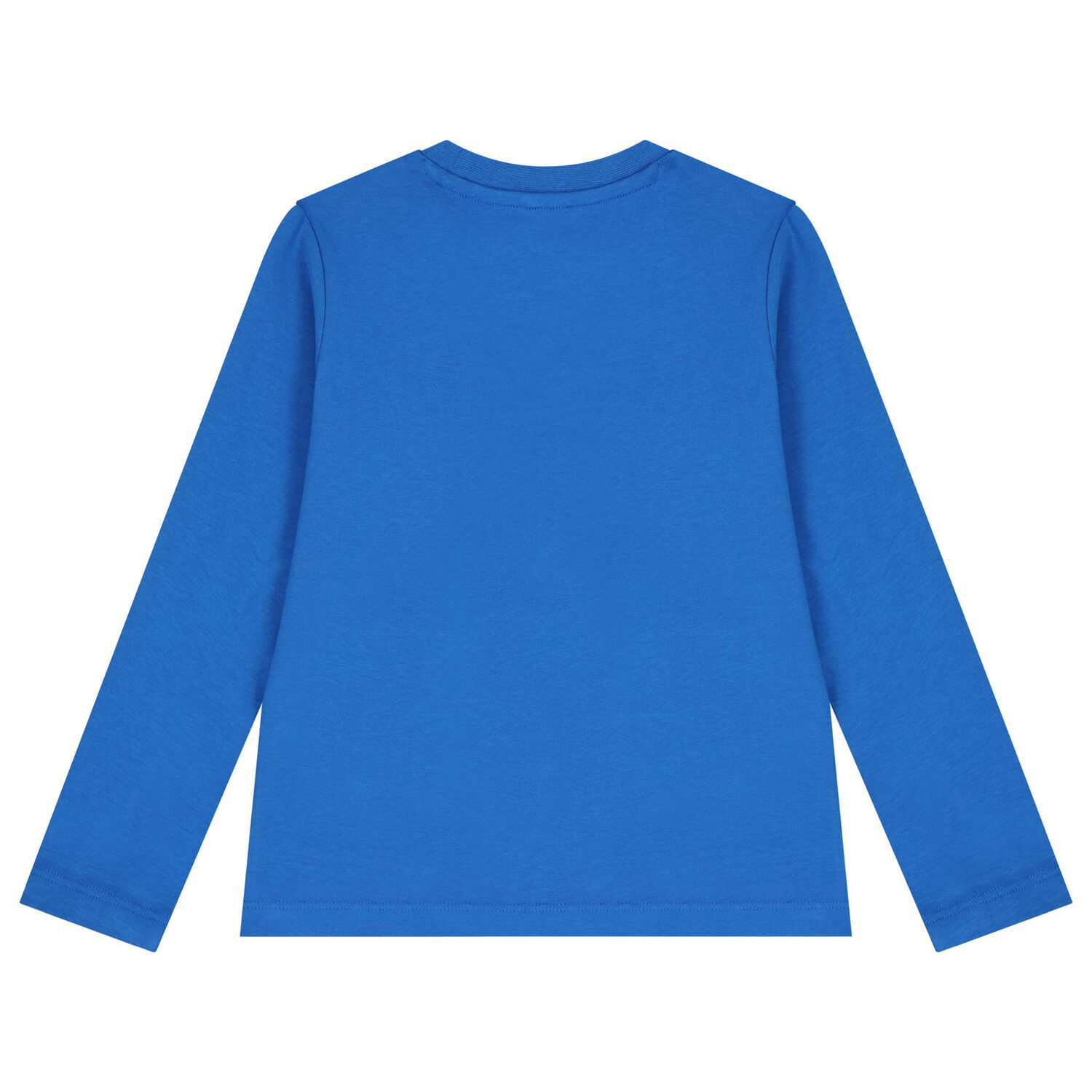 Boys Blue Logo Long Sleeve Top, 2, hi-res