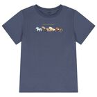 Boys Navy Blue Horse Logo T-Shirt, 2, hi-res