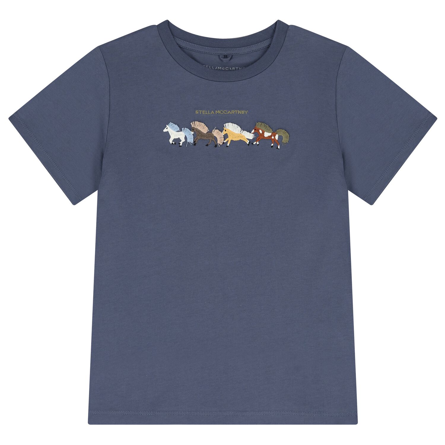 Boys Navy Blue Horse Logo T-Shirt, 2, hi-res