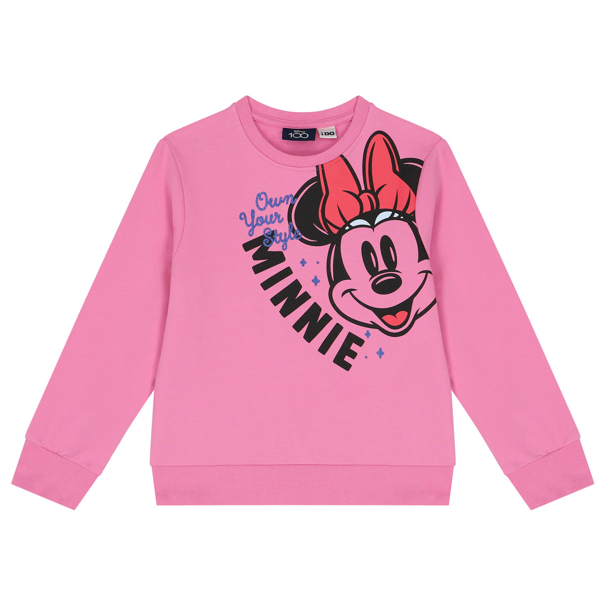 iDO Girls Pink Minnie Mouse Sweatshirt Junior Couture UK