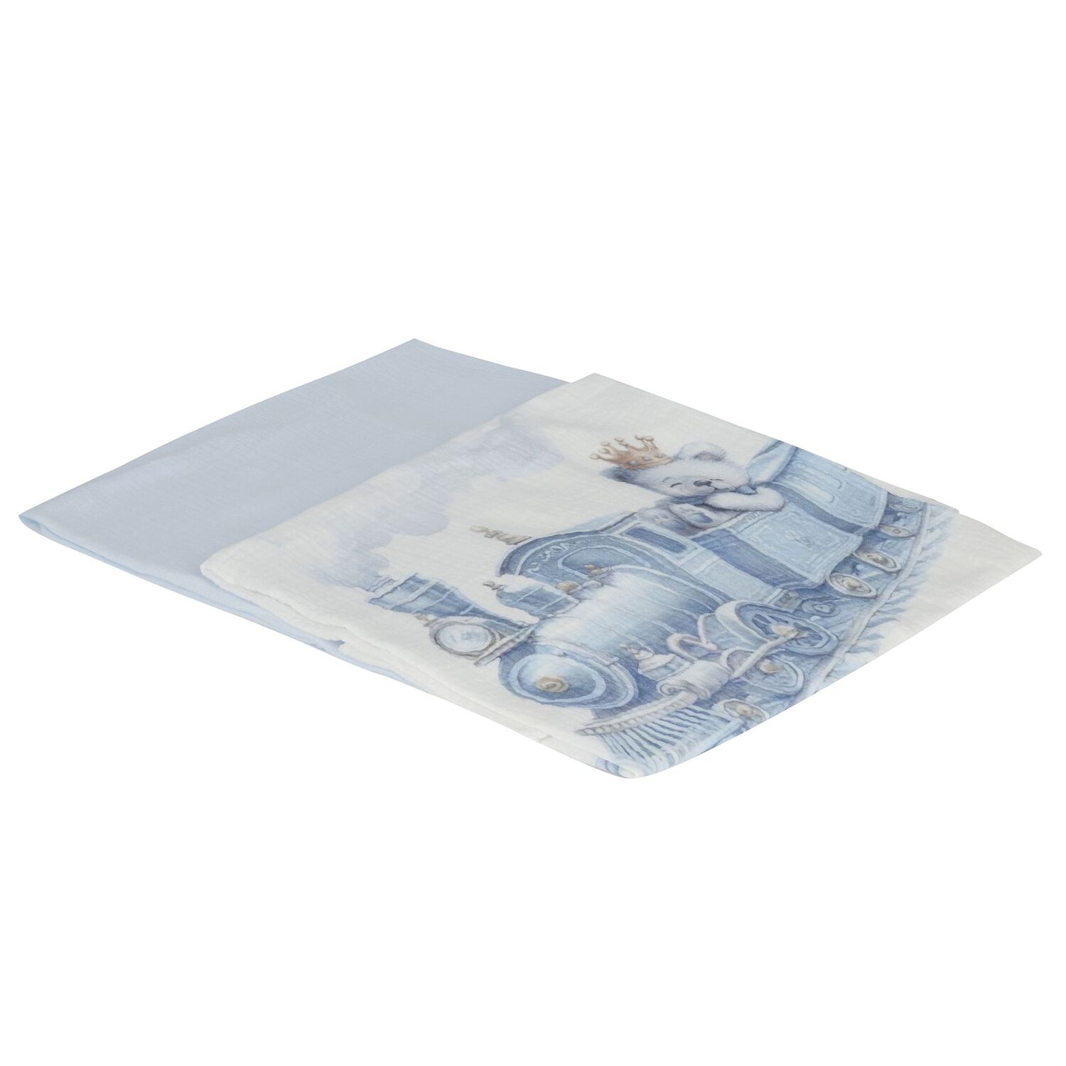 Baby Boys Blue Teddy Bear Muslin Swaddles ( 2-Pack ), 1, hi-res