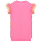 Girls Pink Sequin Sweatshirt Dress, 1, hi-res