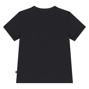 Younger Boys Black Logo T-Shirt