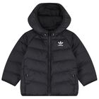 Younger Black Logo Puffer Jacket, 1, hi-res