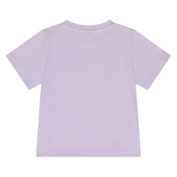 Younger Girls Purple Flower T-Shirt