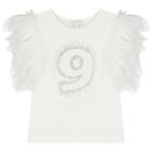 Girls White 9th Birthday T-Shirt, 18, hi-res