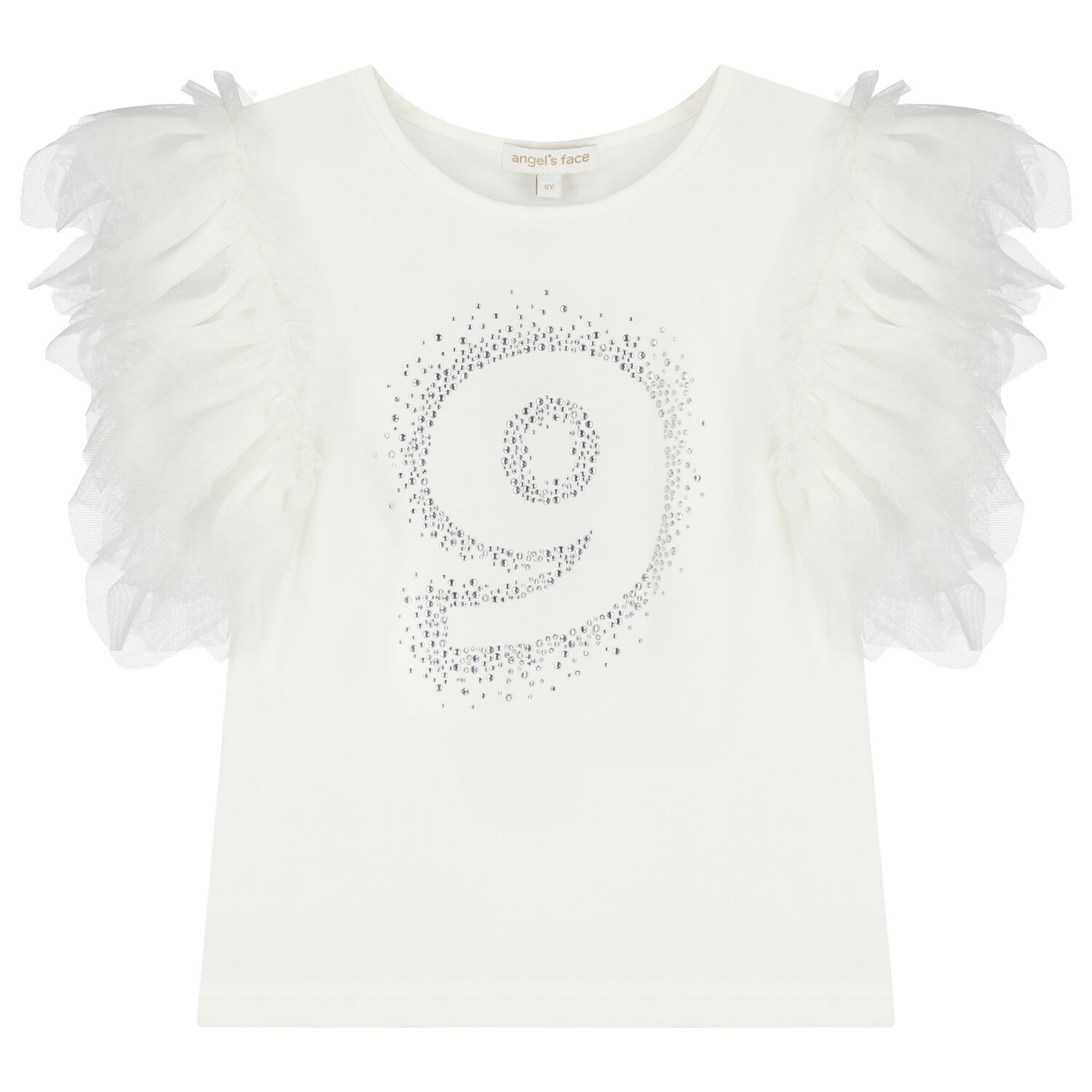 Girls White 9th Birthday T-Shirt, 18, hi-res