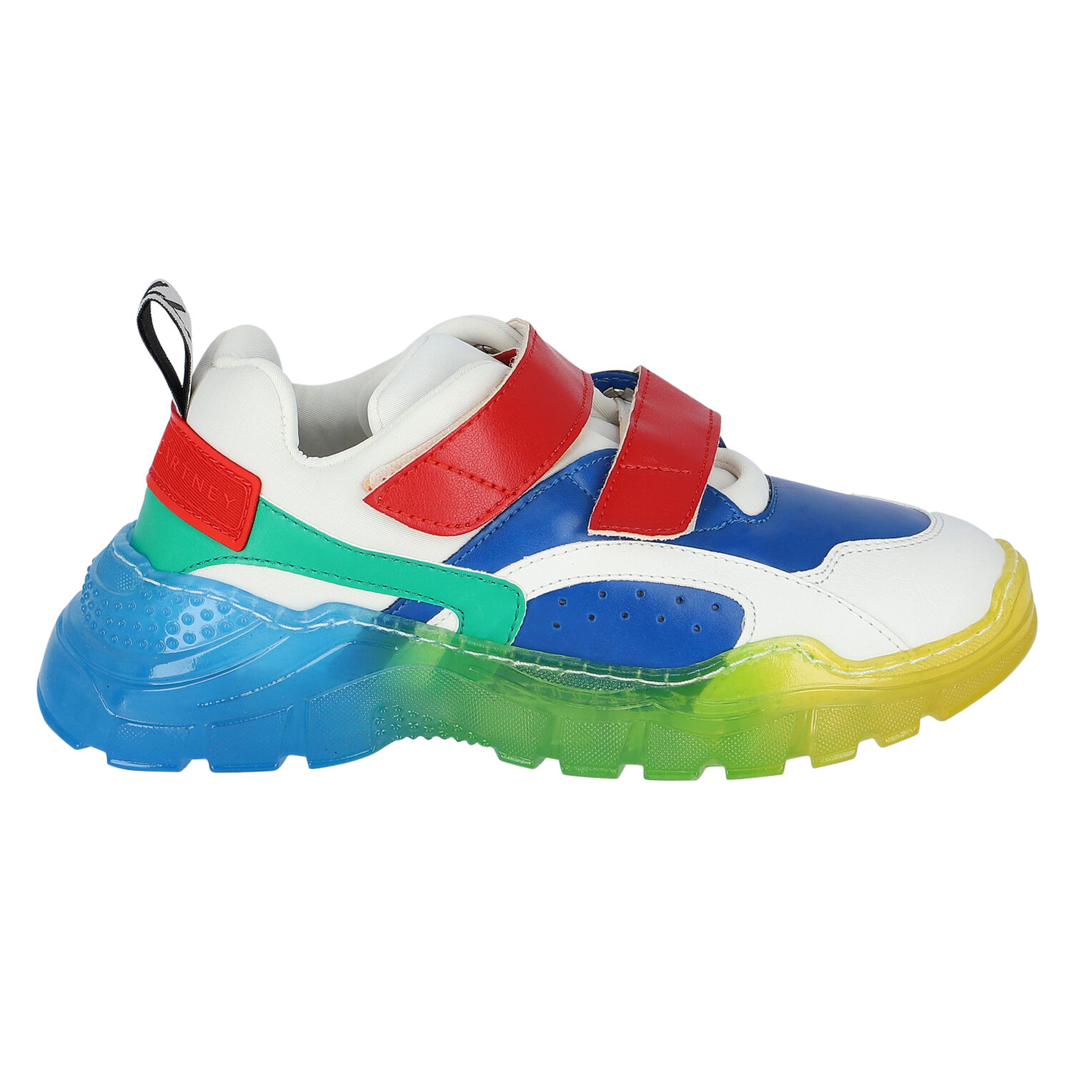 White Logo Velcro Trainers, 1, hi-res