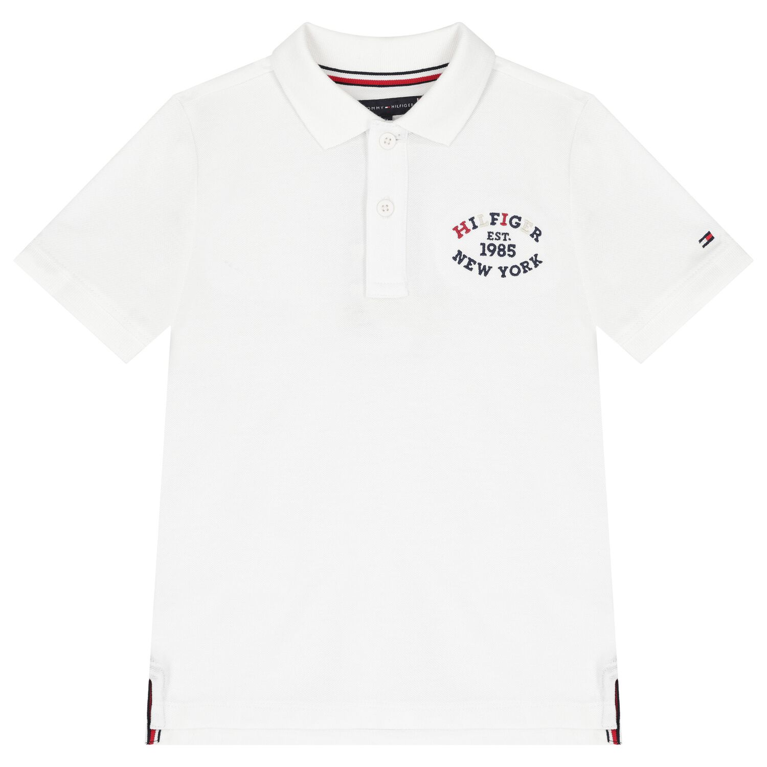 Boys White Logo Polo Shirt, 1, hi-res image number null