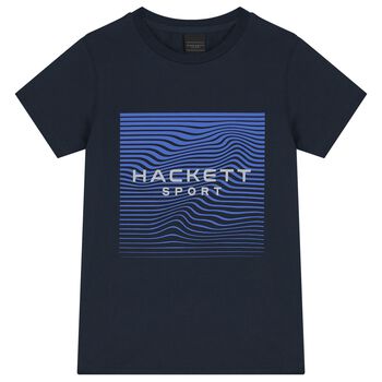 Boys Navy Blue Logo T-Shirt