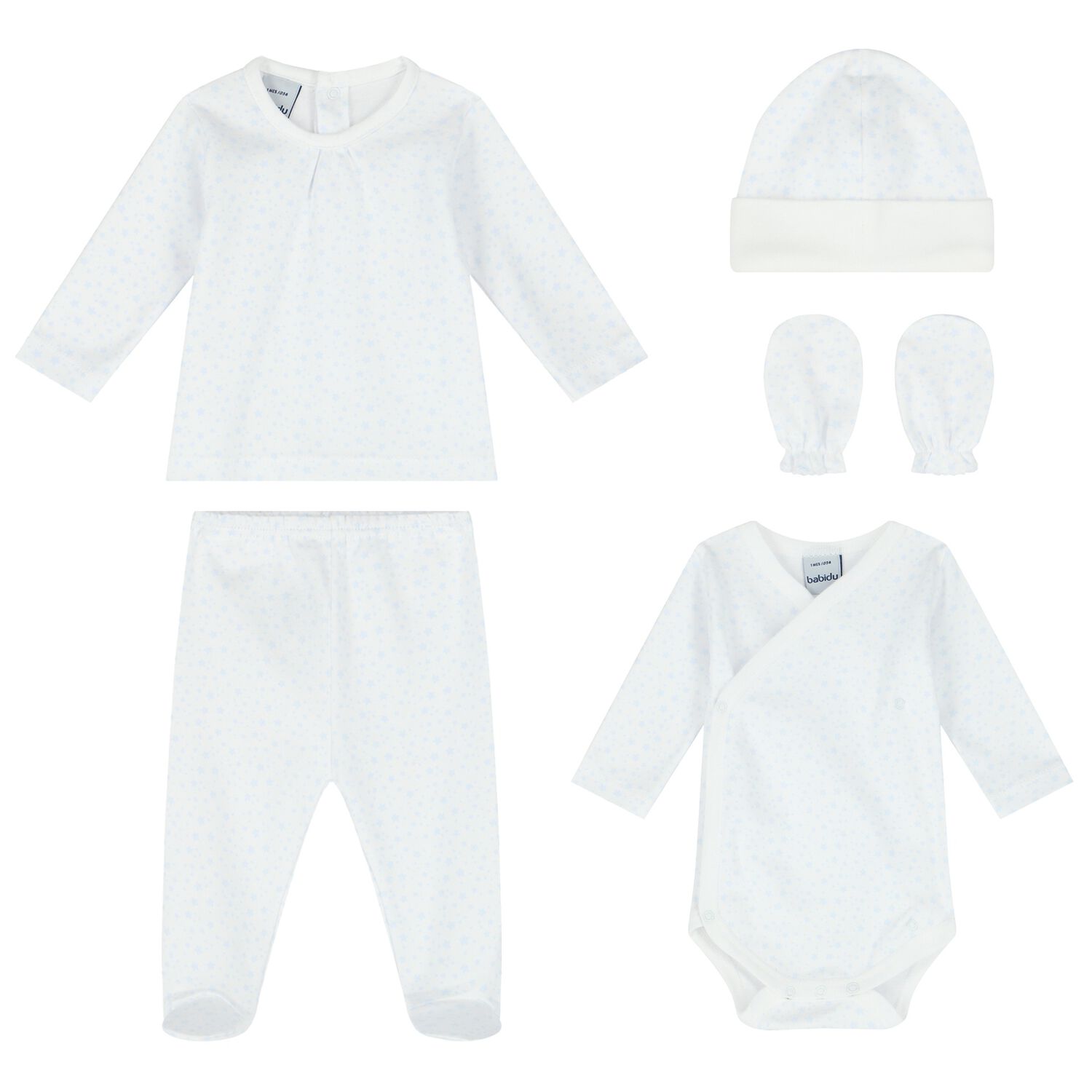 Boys White & Blue Stars Baby Gift Set, 1, hi-res image number null