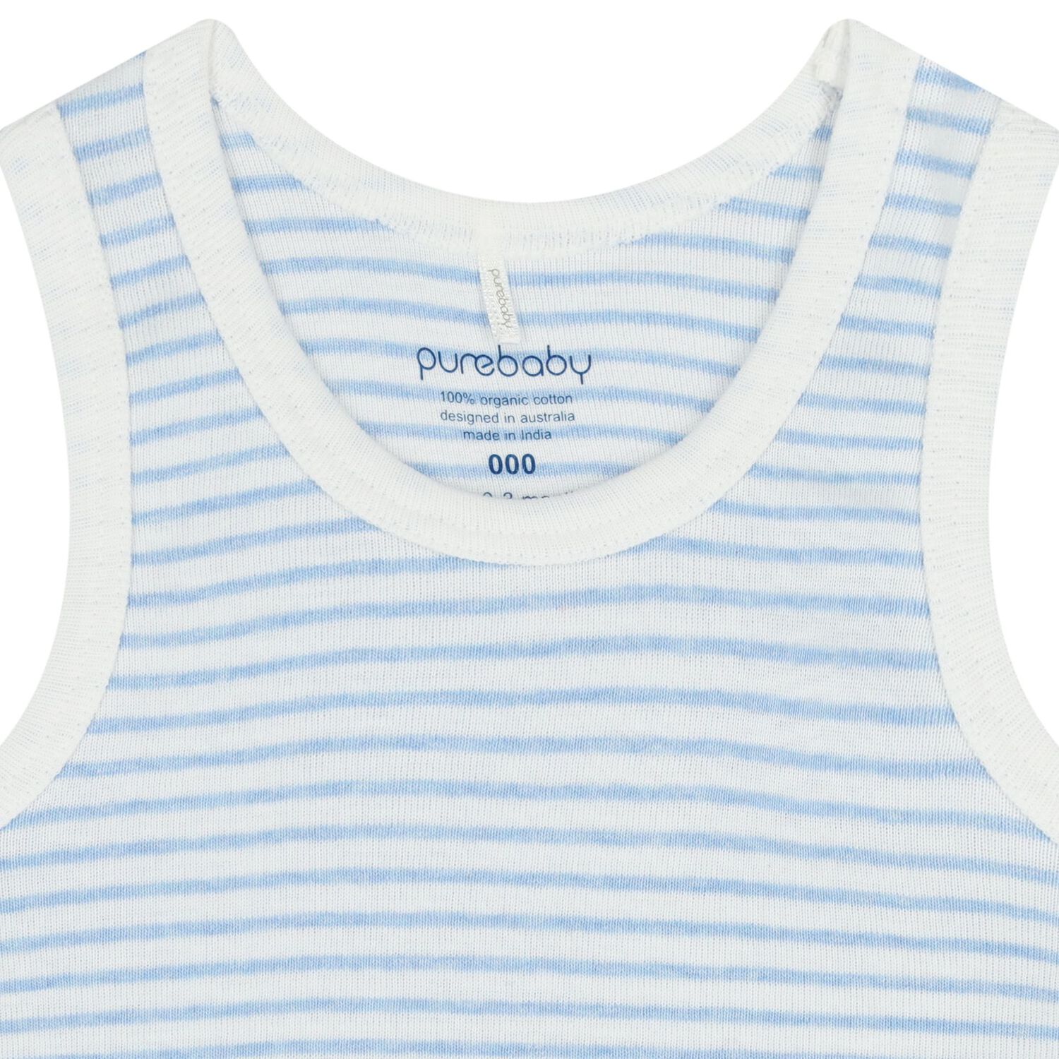 Baby Boys Blue & White Bodysuits ( 2-Pack ), 1, hi-res image number null