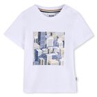 Younger Boys White Building Logo T-Shirt, 1, hi-res