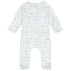 White & Blue Babygrow, 1, hi-res