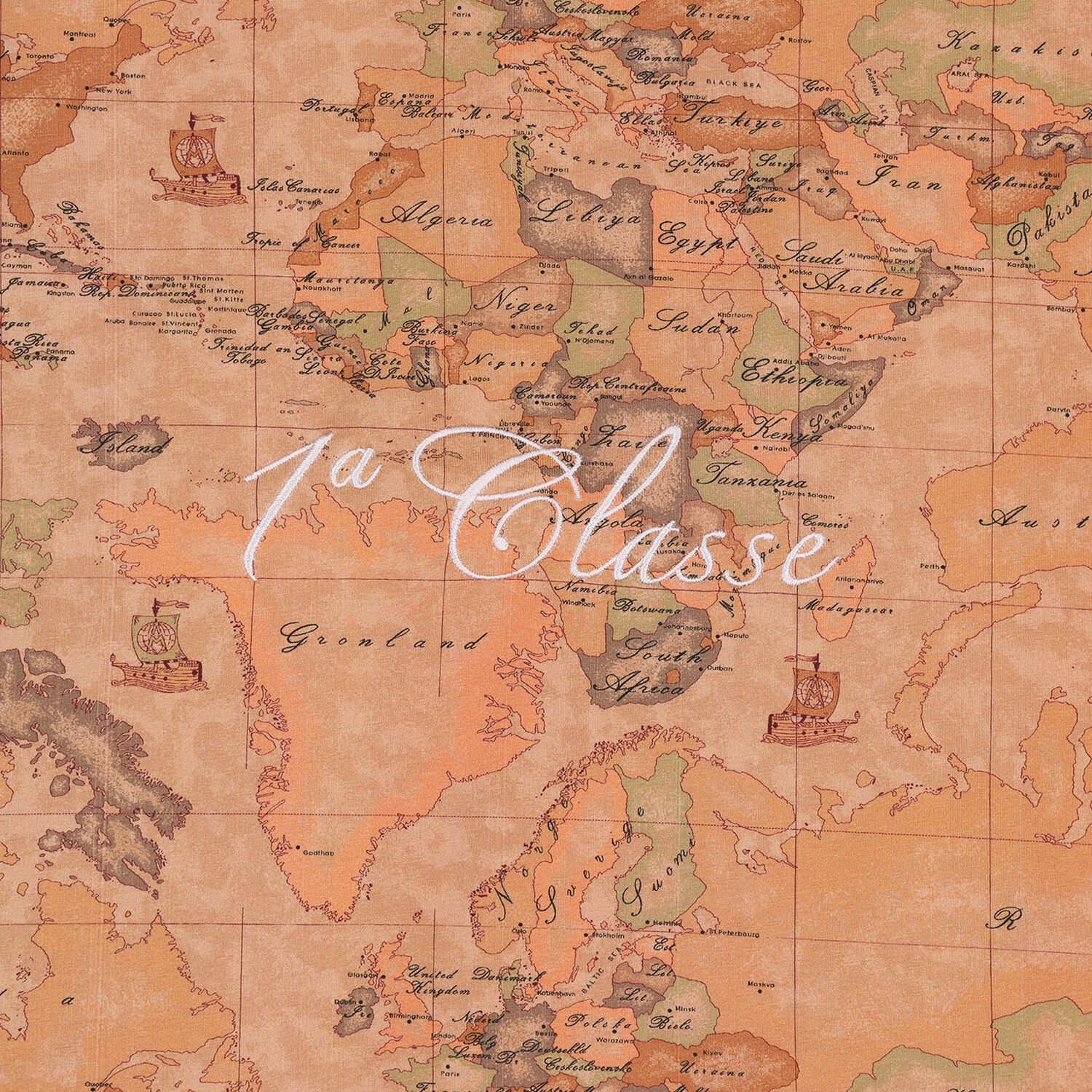 Baby Girls Beige & Pink Geo Map Babygrow Gift Set, 2, hi-res