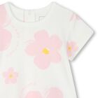 Younger Girls Ivory & Pink Daisy Dress, 1, hi-res
