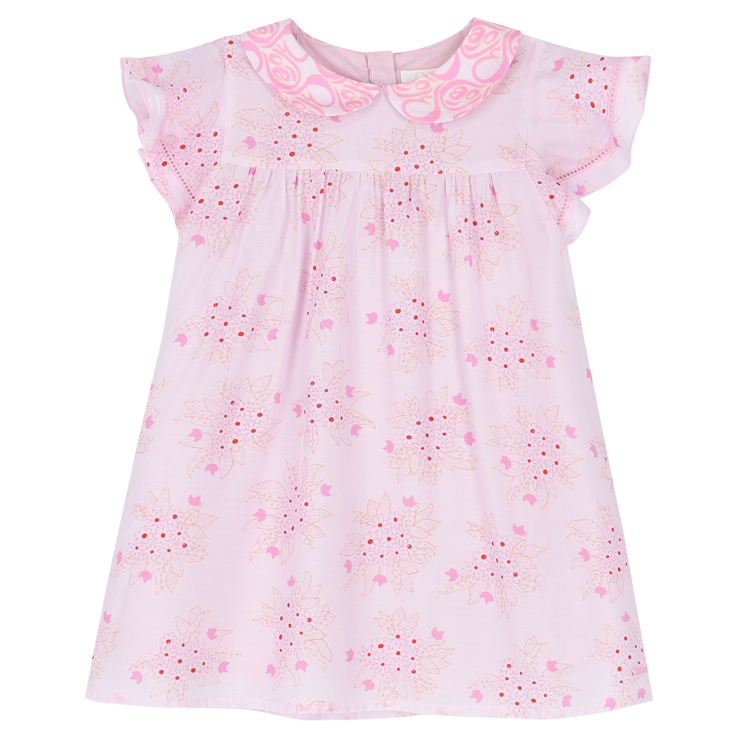 Younger Girls Pink Floral Dress, 1, hi-res image number null