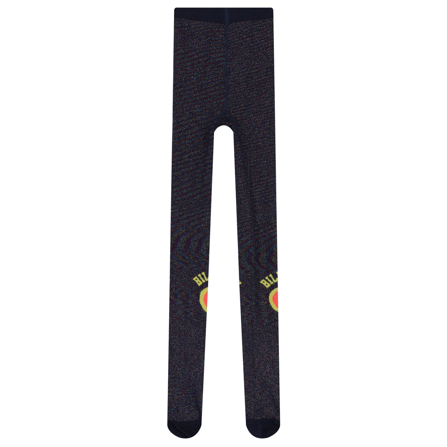 Girls Navy Blue Logo Heart Tights, 1, hi-res image number null