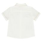 Younger Boys White & Beige Shorts Set, 2, hi-res