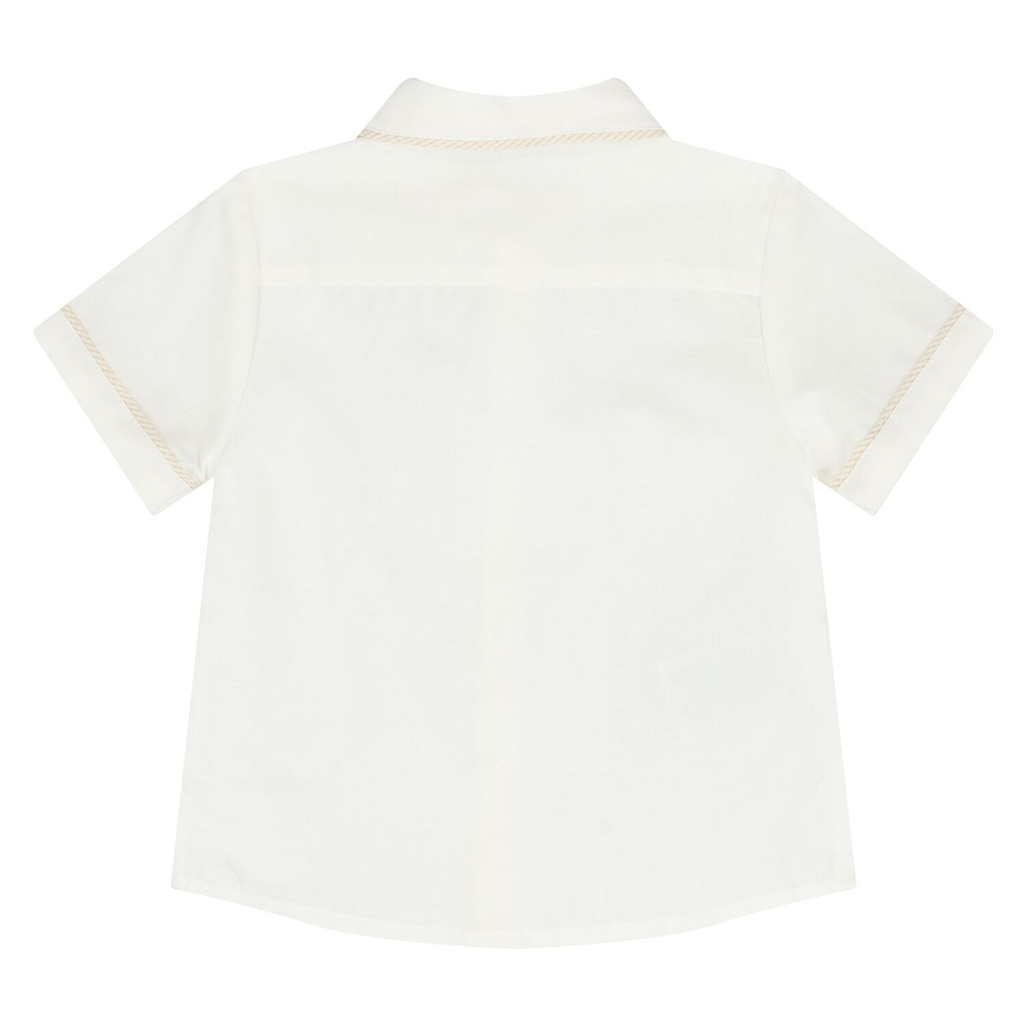 Younger Boys White & Beige Shorts Set, 2, hi-res