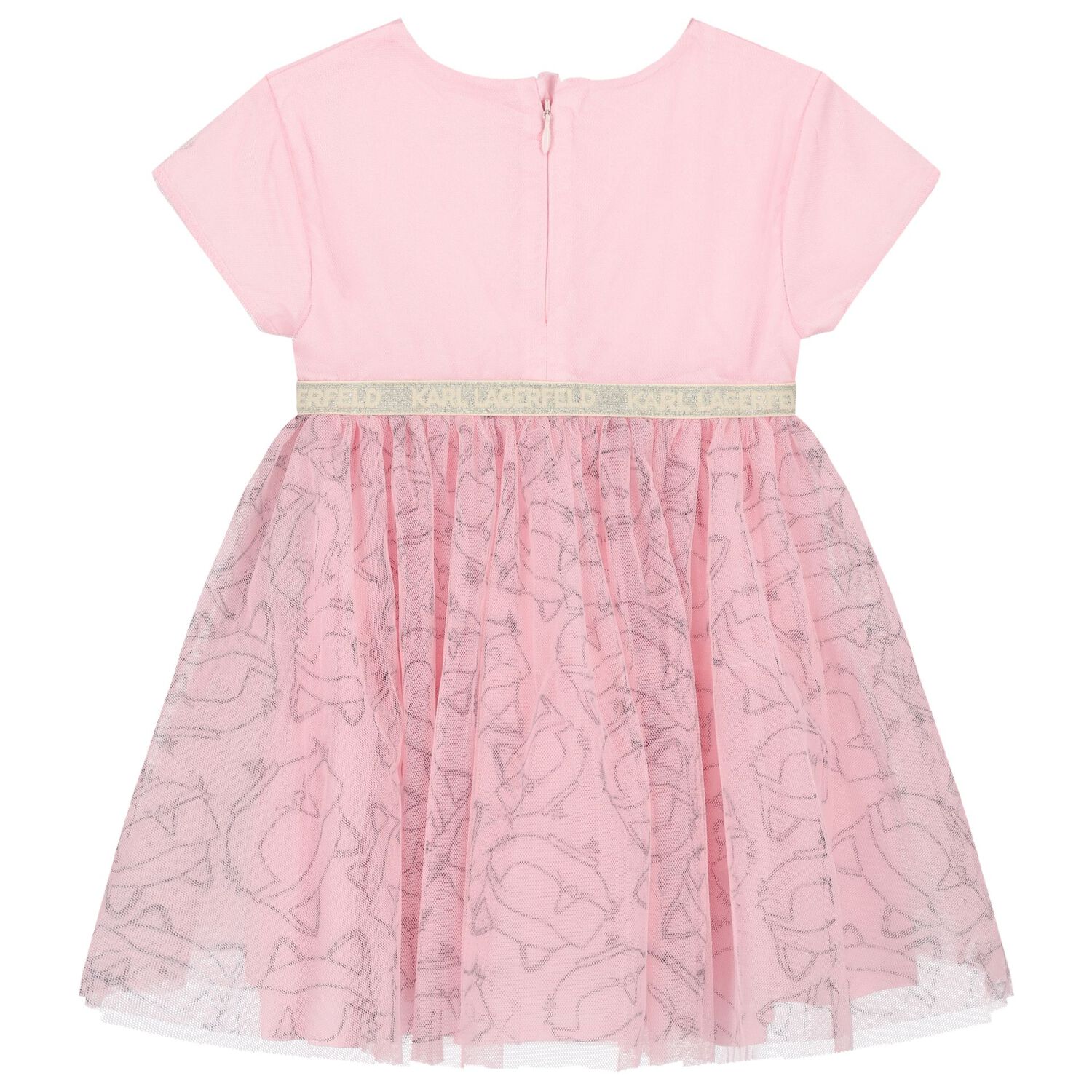 Girls Pink Tulle Choupette Dress, 1, hi-res