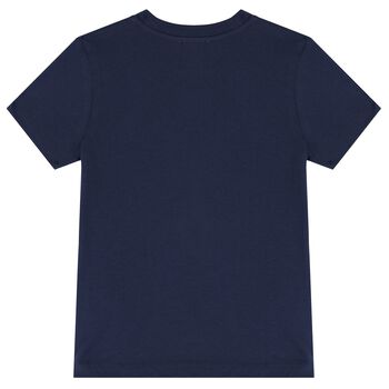 Navy Blue Teddy Bear Logo T-Shirt