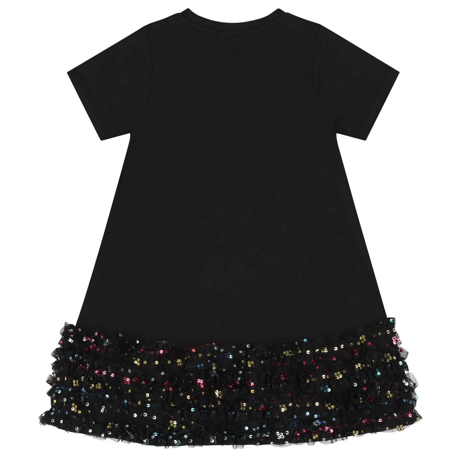 Girls Black Bag Sequin Dress, 2, hi-res image number null