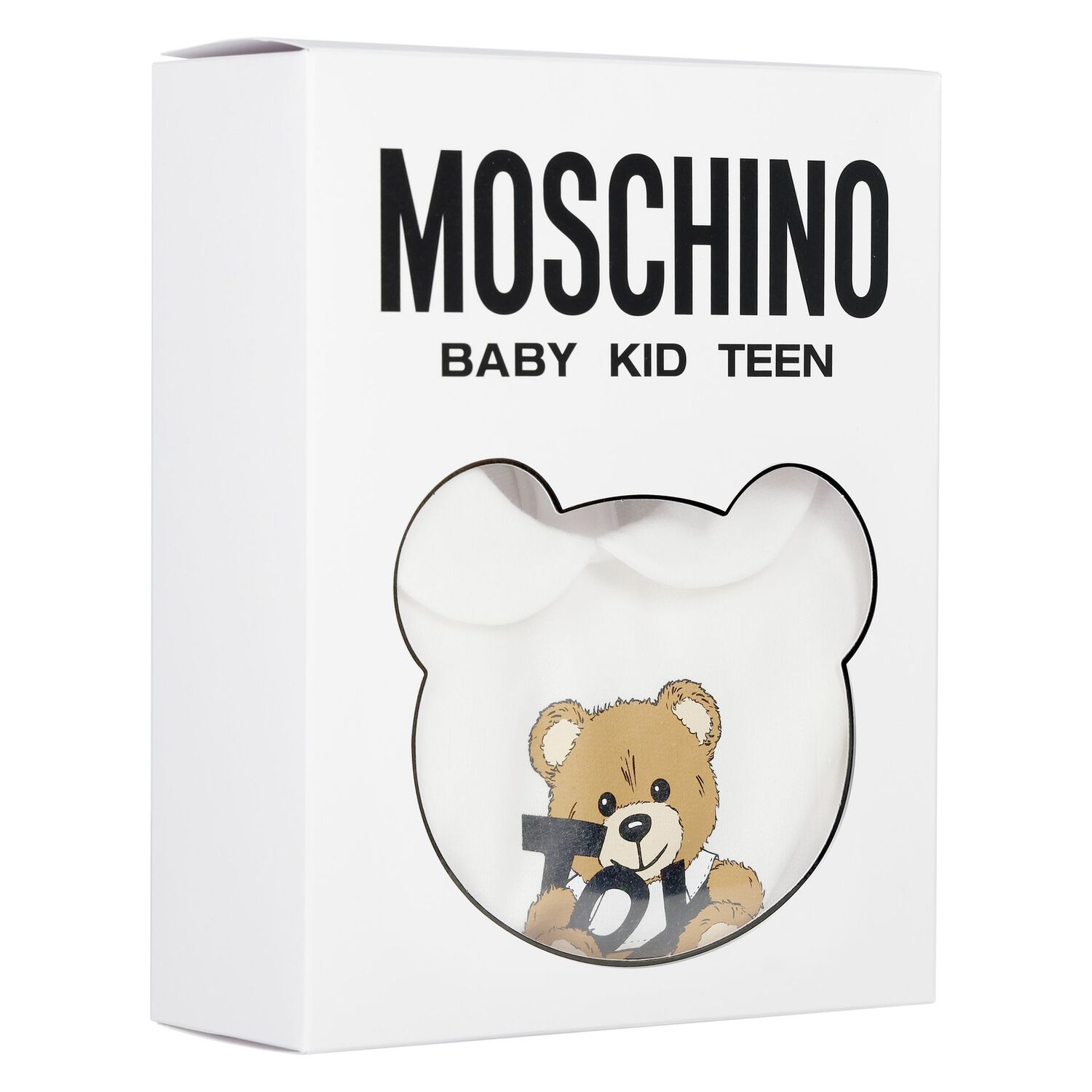 White Teddy Bear Logo Babygrow Gift Set, 1, hi-res