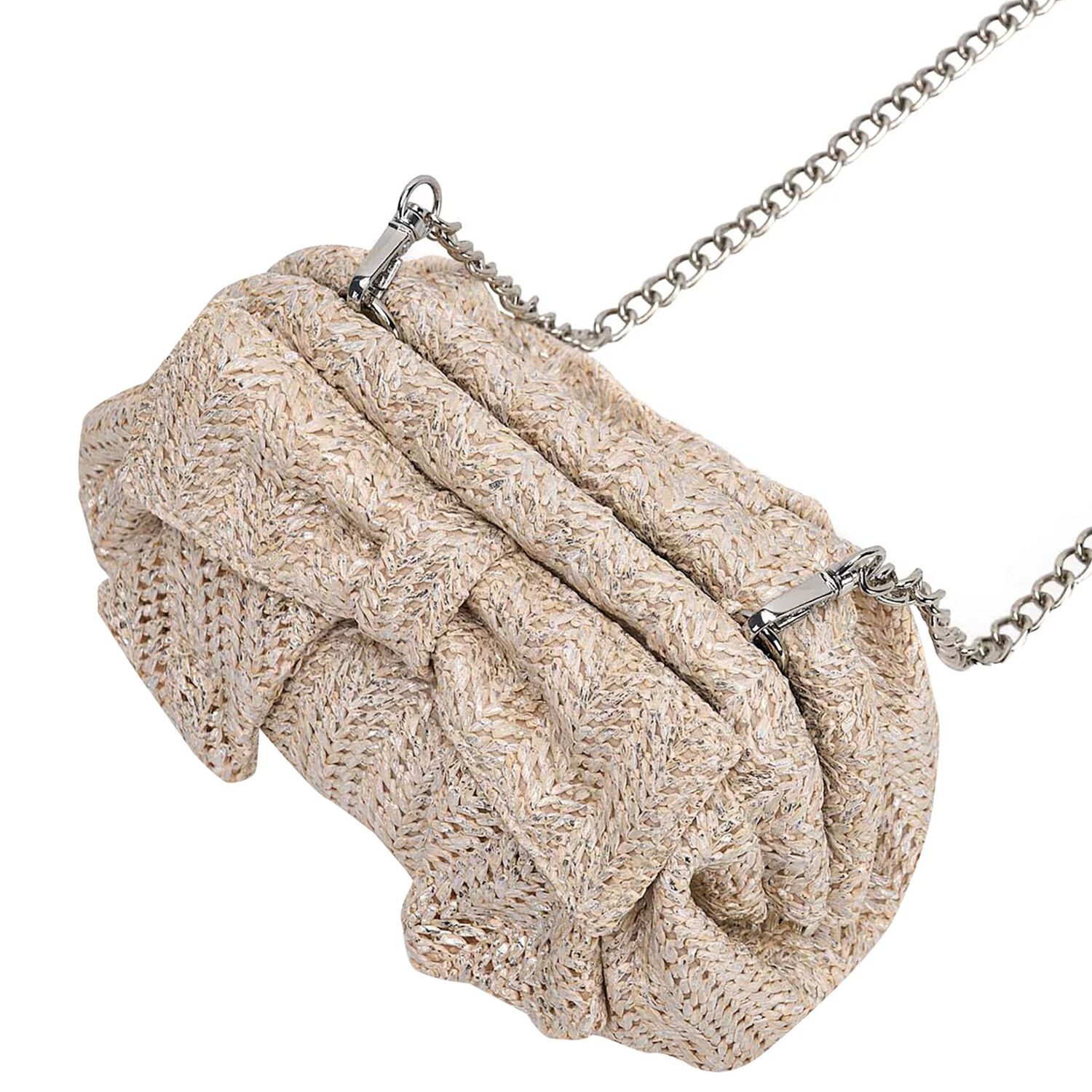 Girls Beige Bow Handbag, 2, hi-res