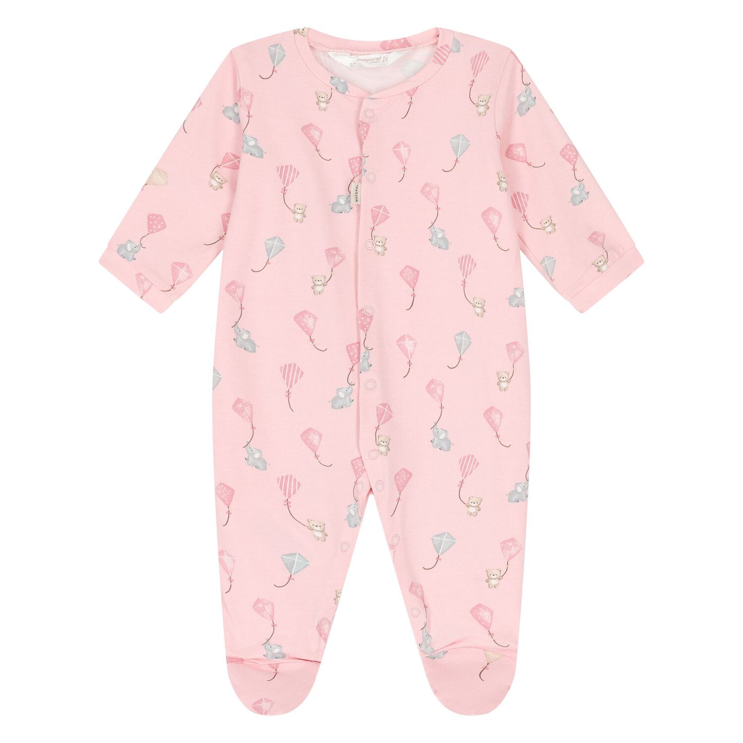 Baby Girls Pink Kite Babygrow & Hat Set, 3, hi-res
